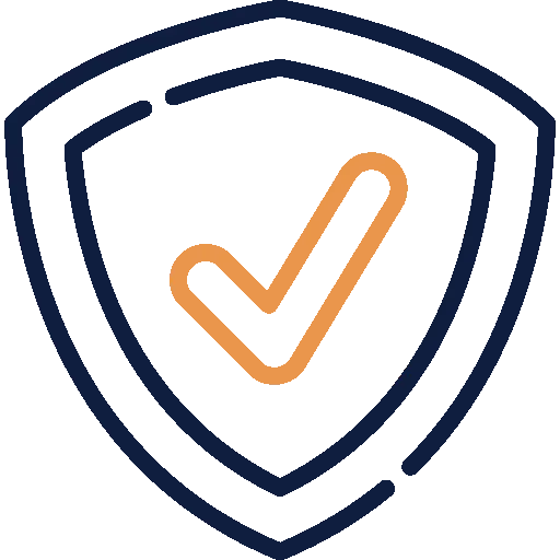 Security shield icon representing domain protection and safe domain transfers